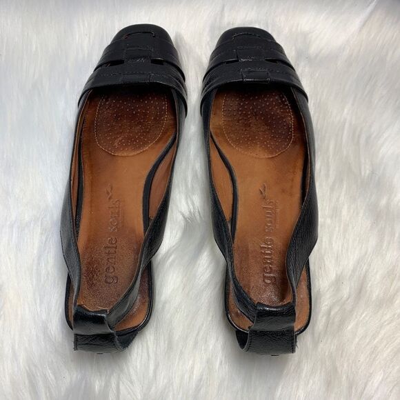 Gentle Souls It's So Fun Black Wedge Flats Sz 8.5 - Picture 3 of 6